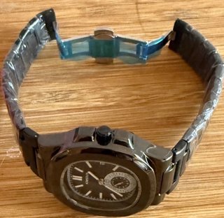 Reloj Acero Negro Nautilus Esfera Oscura