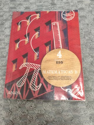 Libros de Matemáticas B 4°ESO Anaya