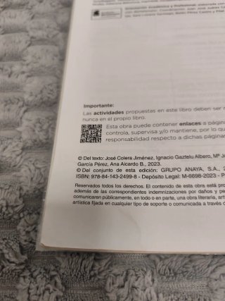 Libros de Matemáticas B 4°ESO Anaya