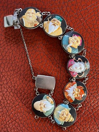 Pulsera Plata 7 Deidades Fortuna TOSHIKANE