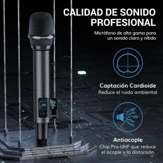 Micrófono Inalámbrico TONOR Recargable 2 Unidades