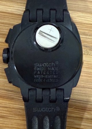 Reloj Swatch Negro Cronógrafo Ultra raro
