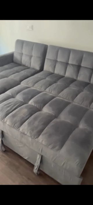 Sofá Cama Gris Tela