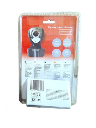 Cámara web Leotec con micrófono, conexión USB