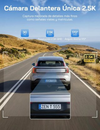 WOLFANG 2.5K Dashcam WiFi Mini Cámara Coche