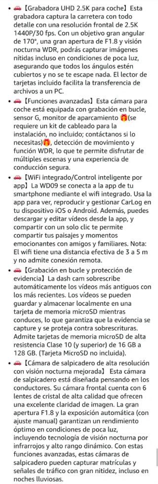WOLFANG 2.5K Dashcam WiFi Mini Cámara Coche