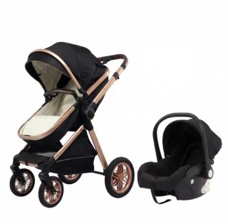 Carrito de bebé y silla coche negro