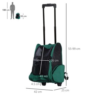 Mochila Transportín Gato y Perro con Ruedas