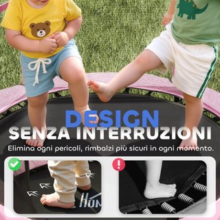 Tappeto Elastico per Bambini con Rete di Sicurezza