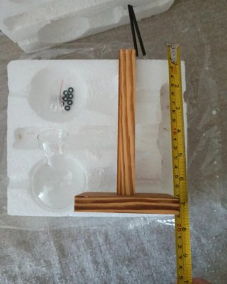 Jarrón terrario madera y cristal