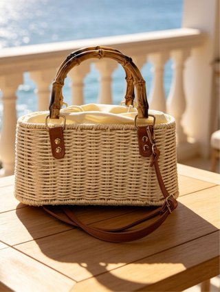 Bolso de crochet con flores