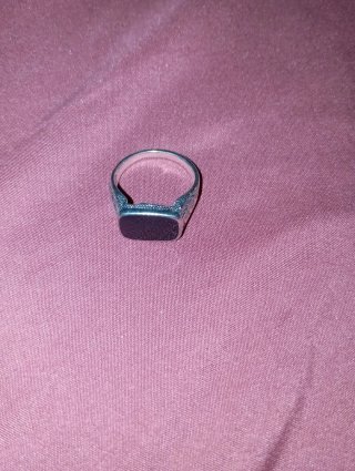 Anello uomo acciaio pietra nera