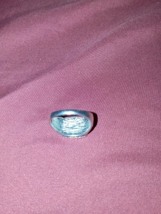 Anello uomo acciaio pietra nera