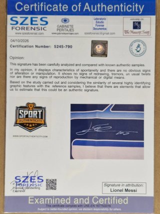 Maglia Messi autografata con cornice e foto COA