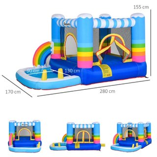 Castello Gonfiabile per Bambini con Trampolino e P