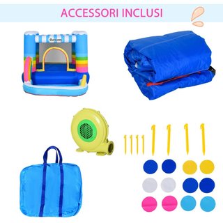 Castello Gonfiabile per Bambini con Trampolino e P