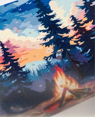 Kit Pintura por Números Paisaje Bosque