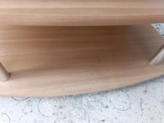 Mesa auxiliar 3 baldas madera y metal