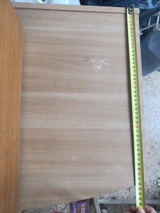 Mesa auxiliar 3 baldas madera y metal
