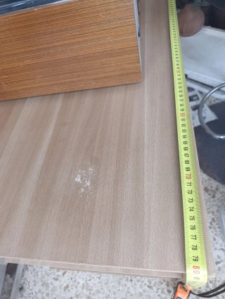 Mesa auxiliar 3 baldas madera y metal