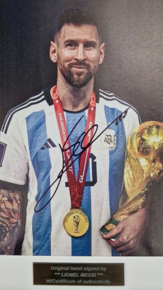 Quadro firmato LIONEL MESSI autografato COA