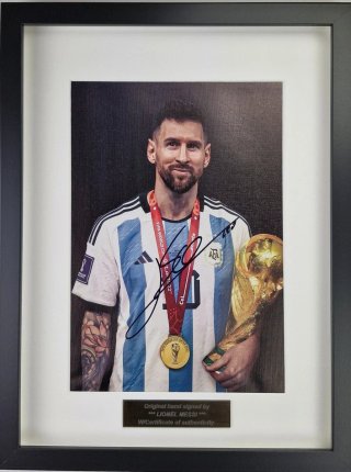 Quadro firmato LIONEL MESSI autografato COA