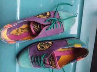Zapatos El Dantes Ante Multicolor Diseño Exclusivo