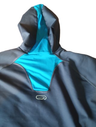 Camiseta Kalenji Invierno Running Azul/Gris