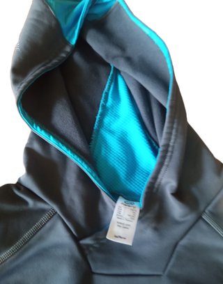 Camiseta Kalenji Invierno Running Azul/Gris