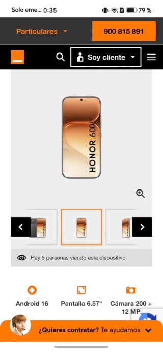 Honor 600 Naranja