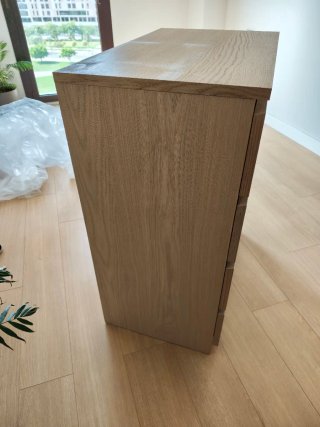 Cómoda Malm Ikea 4 cajones roble