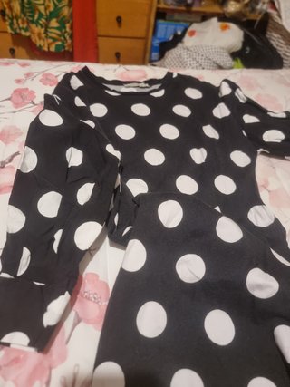 Vestito Zara a pois bianco e nero