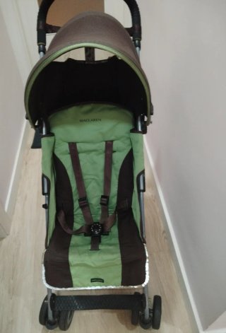 Silla de paseo Maclaren verde y marrón