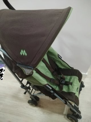 Silla de paseo Maclaren verde y marrón