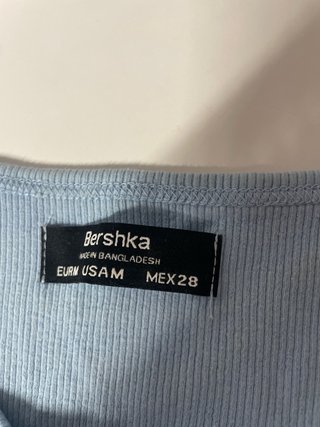 Top Bershka azul básico Talla M