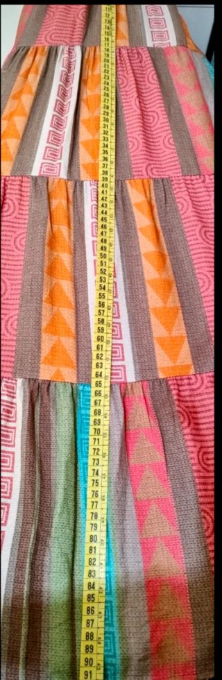 Falda larga étnica multicolor