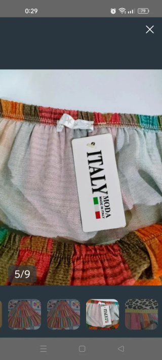Falda larga étnica multicolor