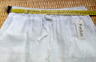 Pantalón  Lino Blanco Talla M