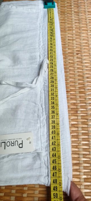 Pantalón  Lino Blanco Talla M