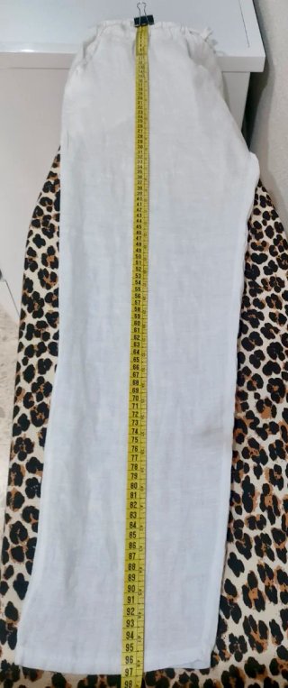 Pantalón  Lino Blanco Talla M