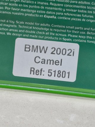 Scalextric Bmw 2002 Camel avant slot