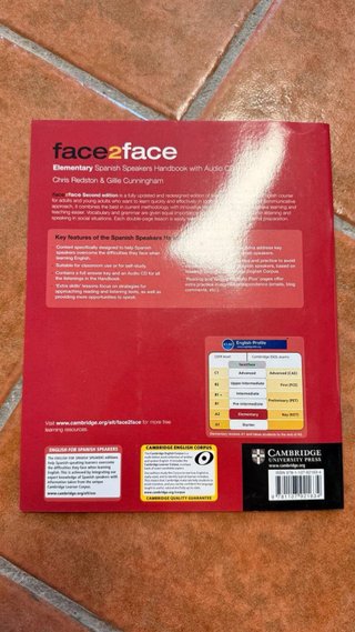 Pack 3 Libros Inglés Cambridge face2face A1-A2