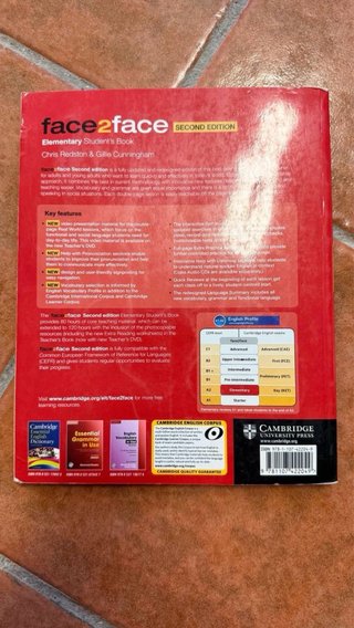 Pack 3 Libros Inglés Cambridge face2face A1-A2