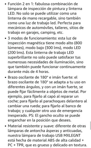 Linterna LED de trabajo MXLEGNT