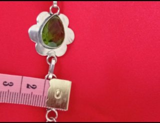 Pulsera de plata con piedras