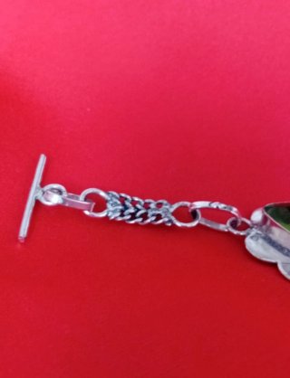 Pulsera de plata con piedras