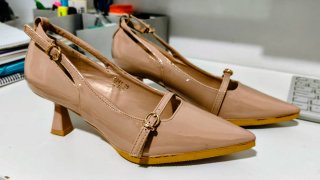 Zapatos rosa palo de tacón mujer talla 36