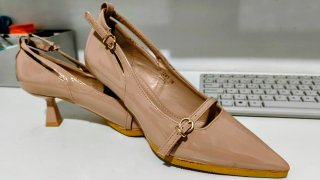 Zapatos rosa palo de tacón mujer talla 36
