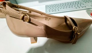 Zapatos rosa palo de tacón mujer talla 36