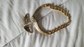 Gargantilla estilo griego oro y plata